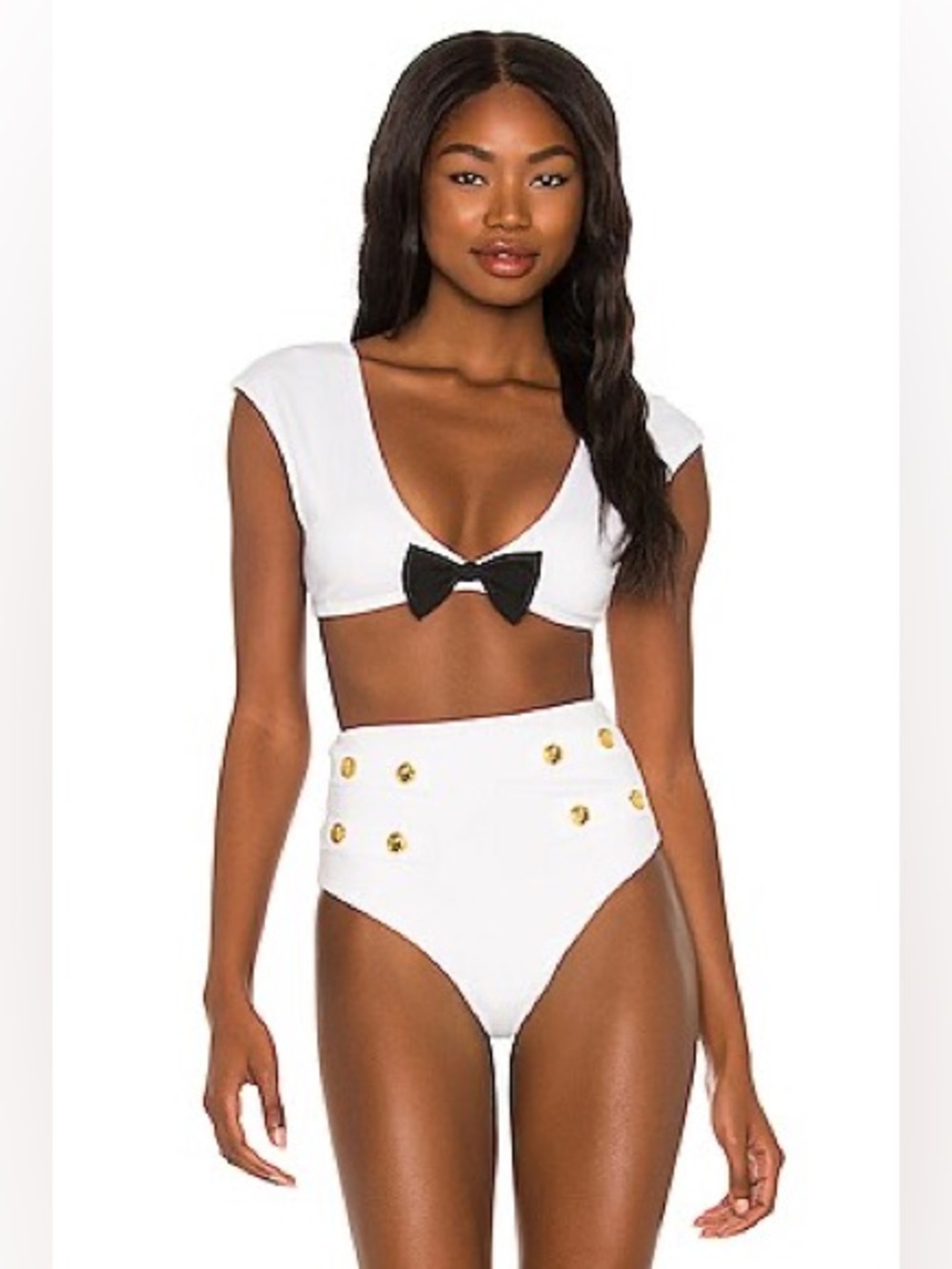 Caroline Constas Crew Bikini Bottom in White